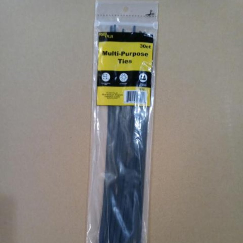 NEW Multi Purpose Ties 14" x 3mm UV Resistant Up To 50lb (22.6kg) 30ct Black